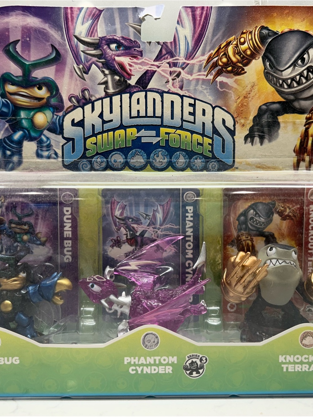Skylanders swap force, incl phantom cinder, Dune bug, knockout terrafin